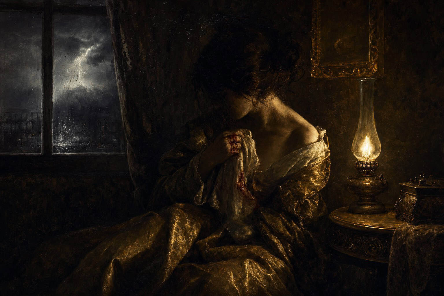 bitten tongue bleeding in lamplight — Confessions to the Empty Chair by Anthony Adore