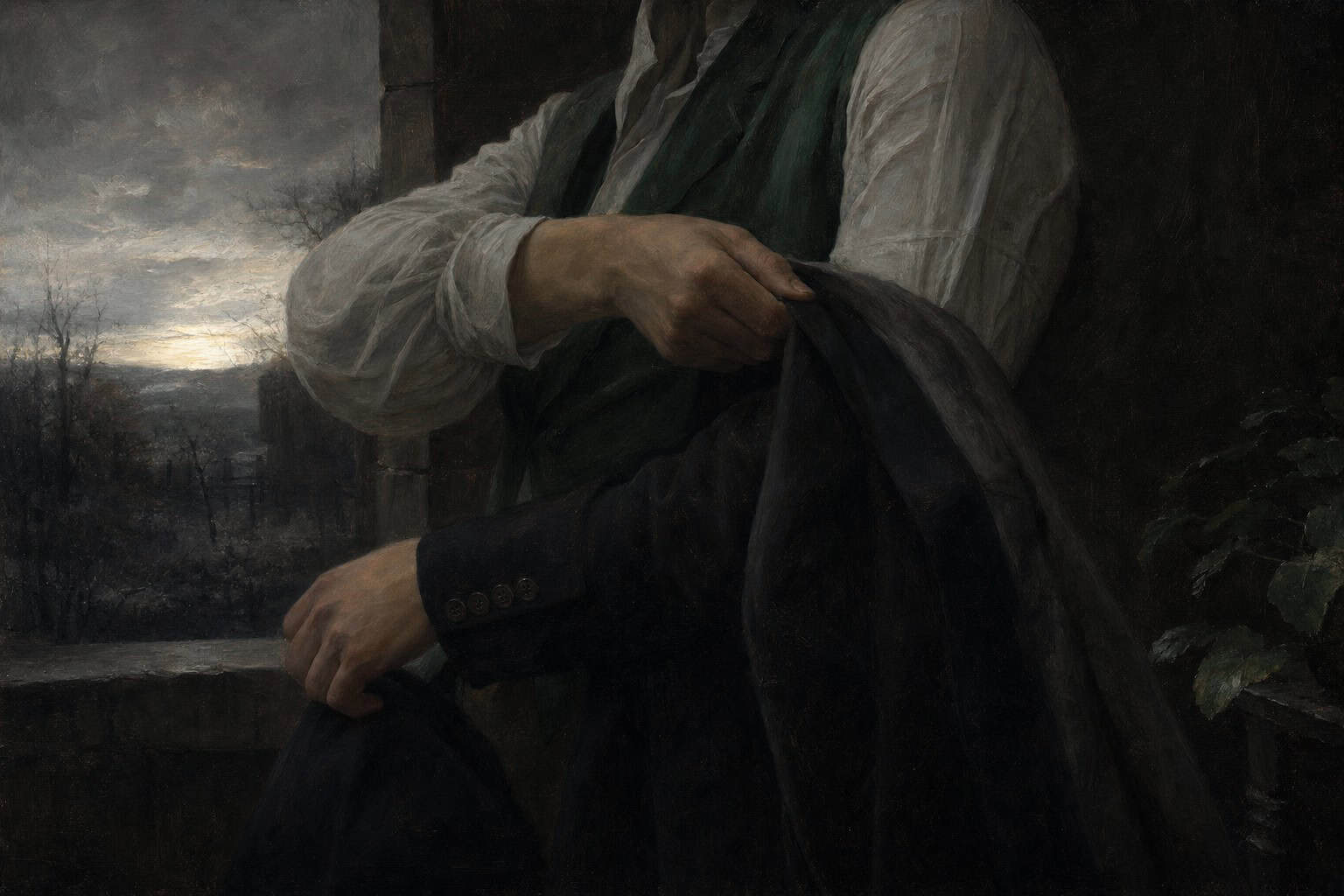 hands removing a dark jacket in warm party light — Confessions to the Empty Chair by Anthony Adore